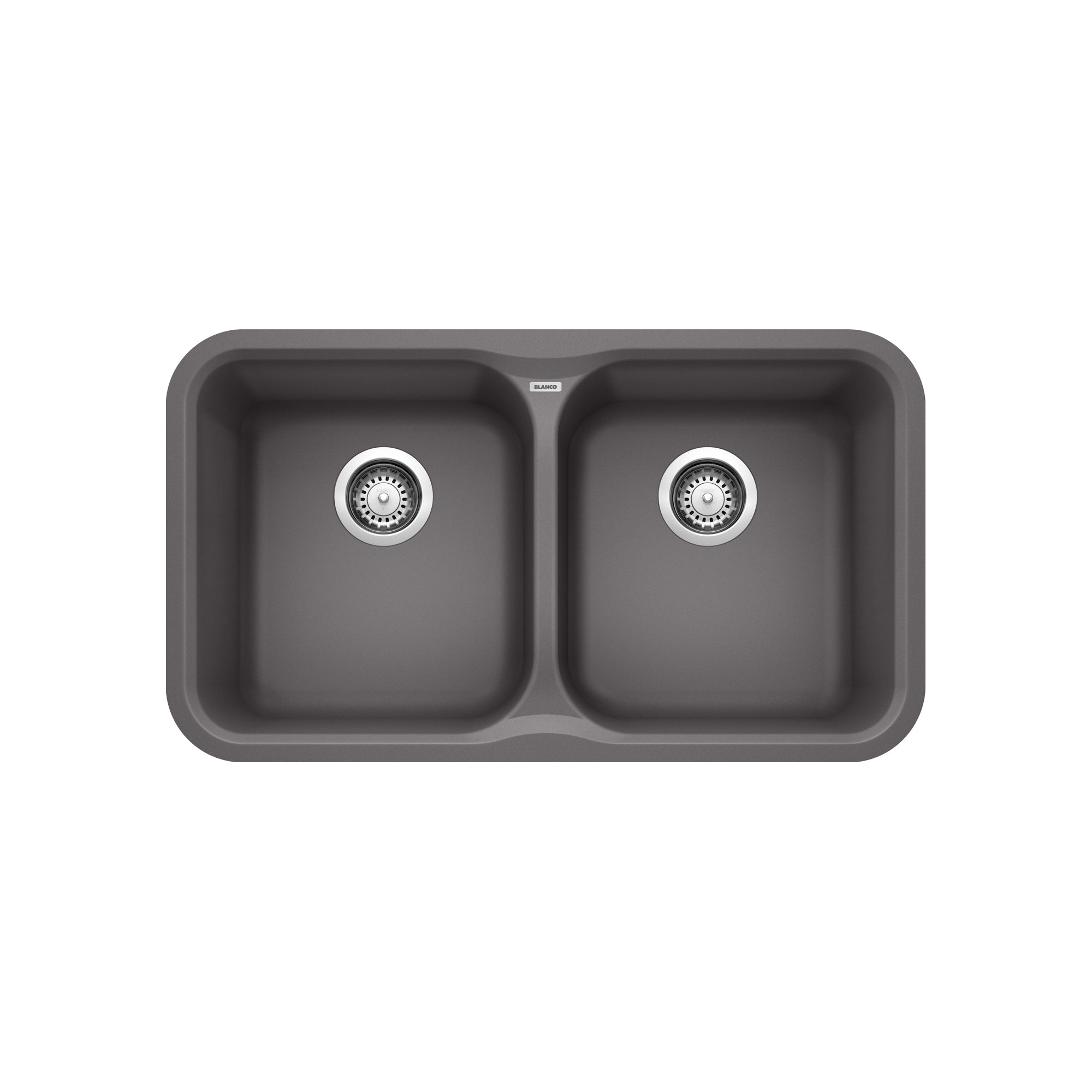 Blanco 401398- VISION U 2 Undermount Kitchen Sink, SILGRANIT®, Cinder - FaucetExpress.ca