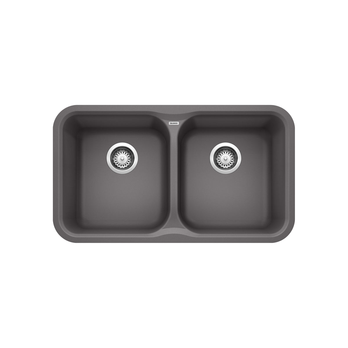 Blanco 401398- VISION U 2 Undermount Kitchen Sink, SILGRANIT®, Cinder - FaucetExpress.ca
