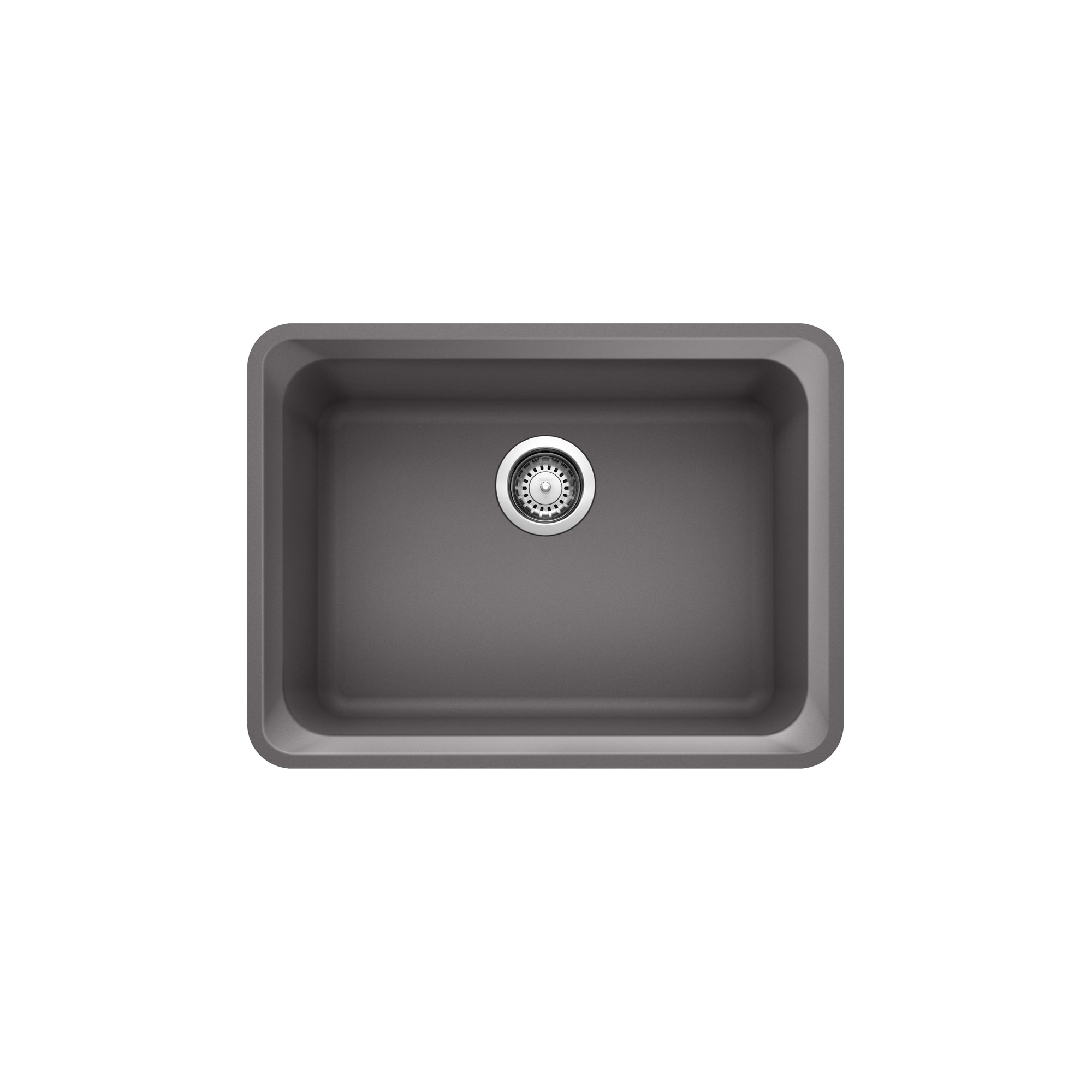 Blanco 401400- VISION U 1 Undermount Kitchen Sink, SILGRANIT®, Cinder - FaucetExpress.ca