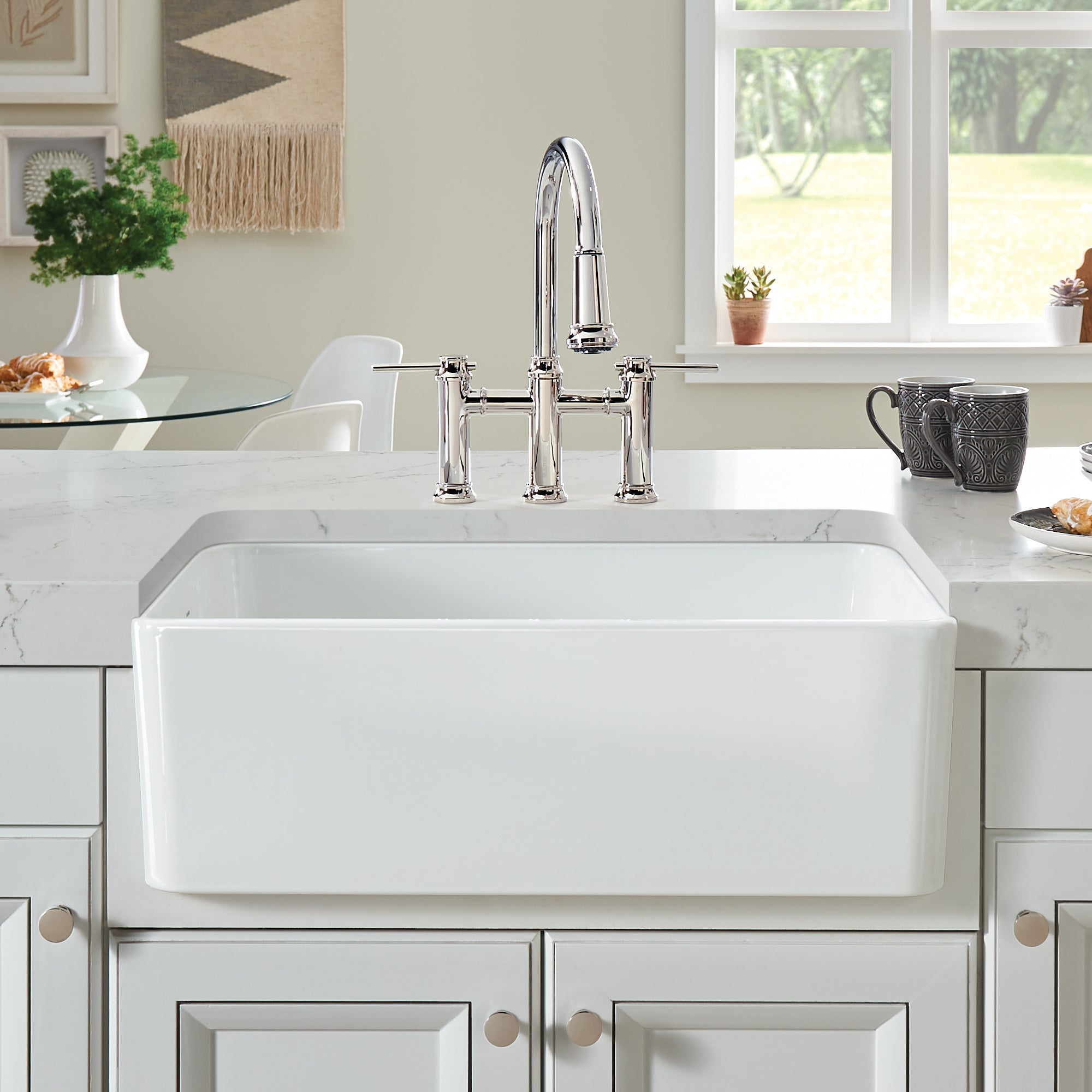 Blanco 401428- CERANA, Ceramic/Fireclay Farmhouse Kitchen Sink, Ceramic White - FaucetExpress.ca