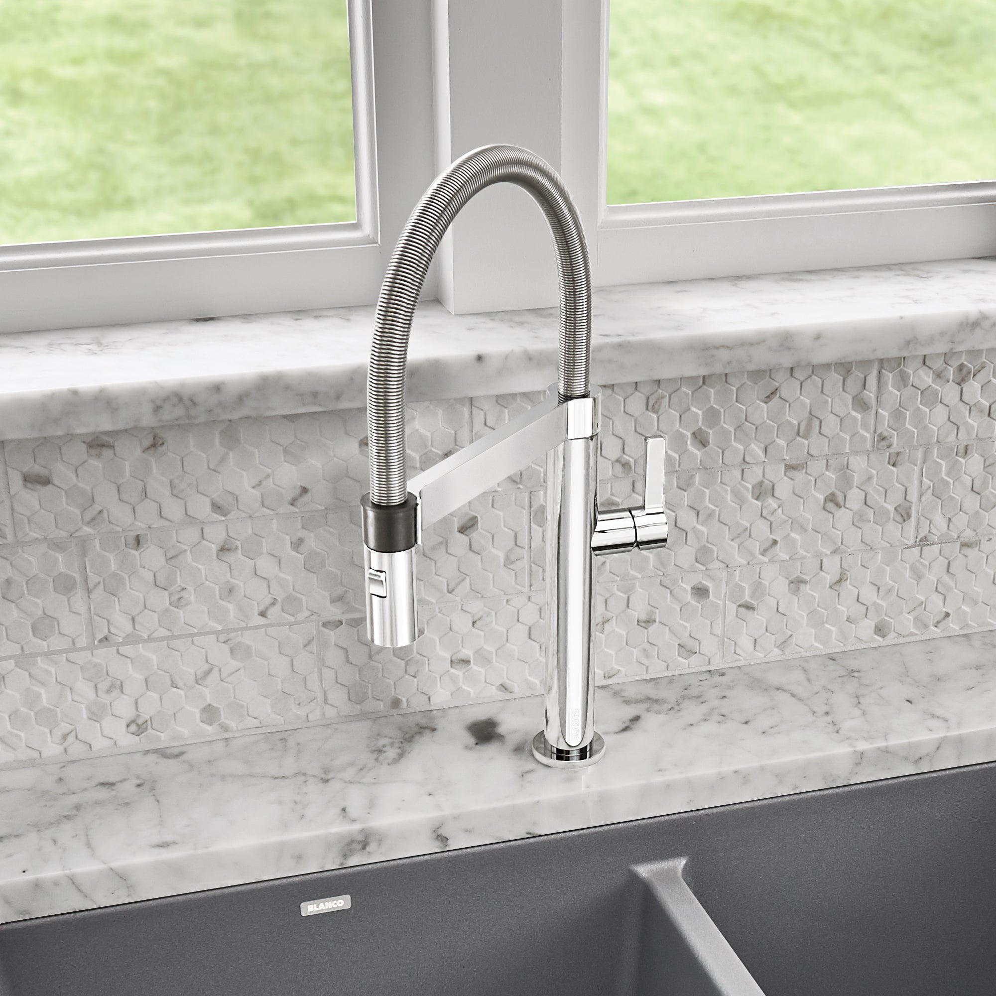 Blanco 401567- BLANCOCULINA Mini Pull-Down Kitchen Faucet, Chrome - FaucetExpress.ca
