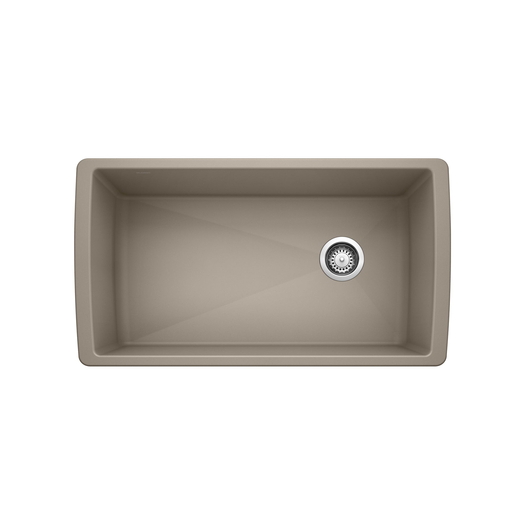 Blanco 401628- DIAMOND U Super Single Undermount Sink, SILGRANIT, Truffle - FaucetExpress.ca