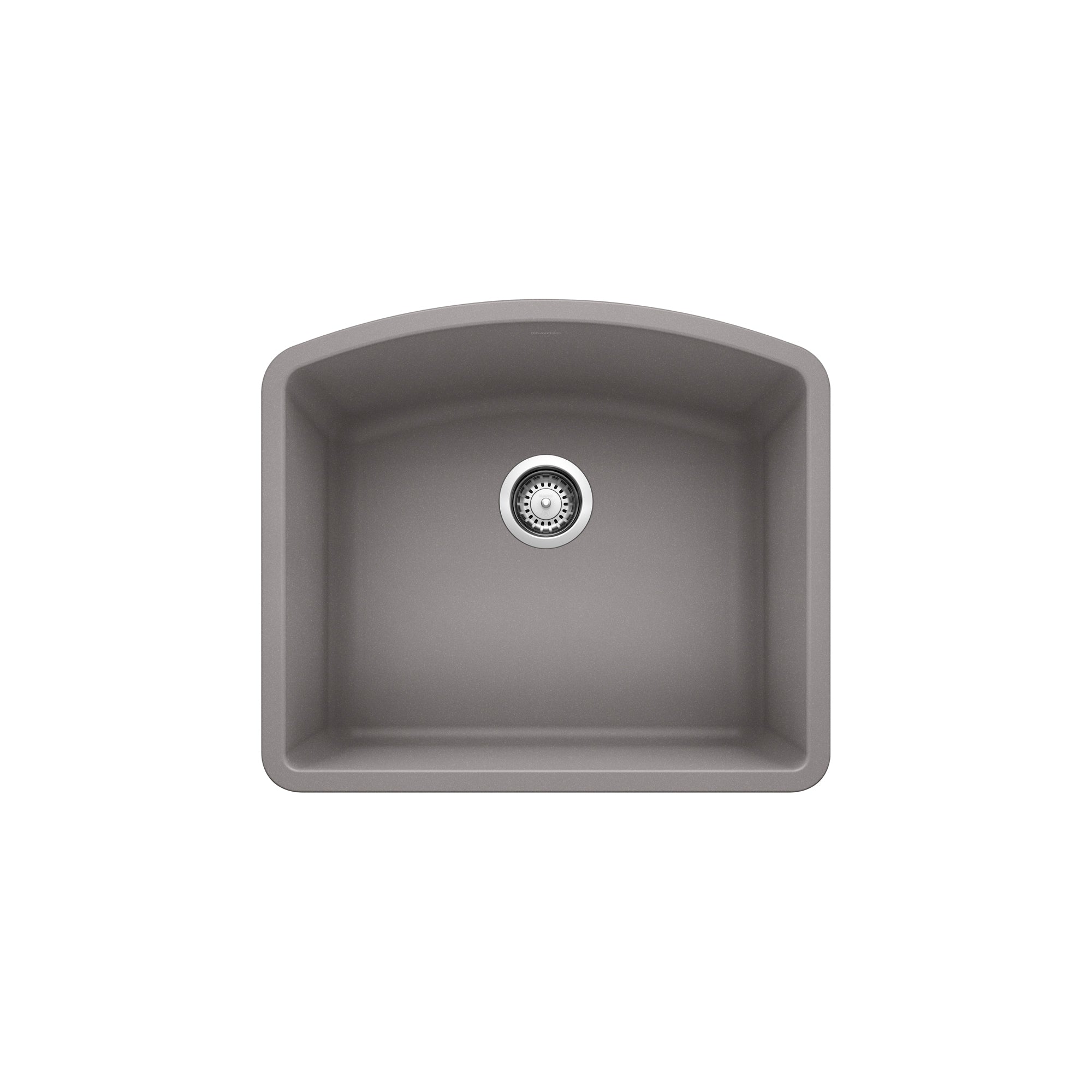 Blanco 401658- DIAMOND U 1 Undermount Sink, SILGRANIT, Metallic Gray - FaucetExpress.ca