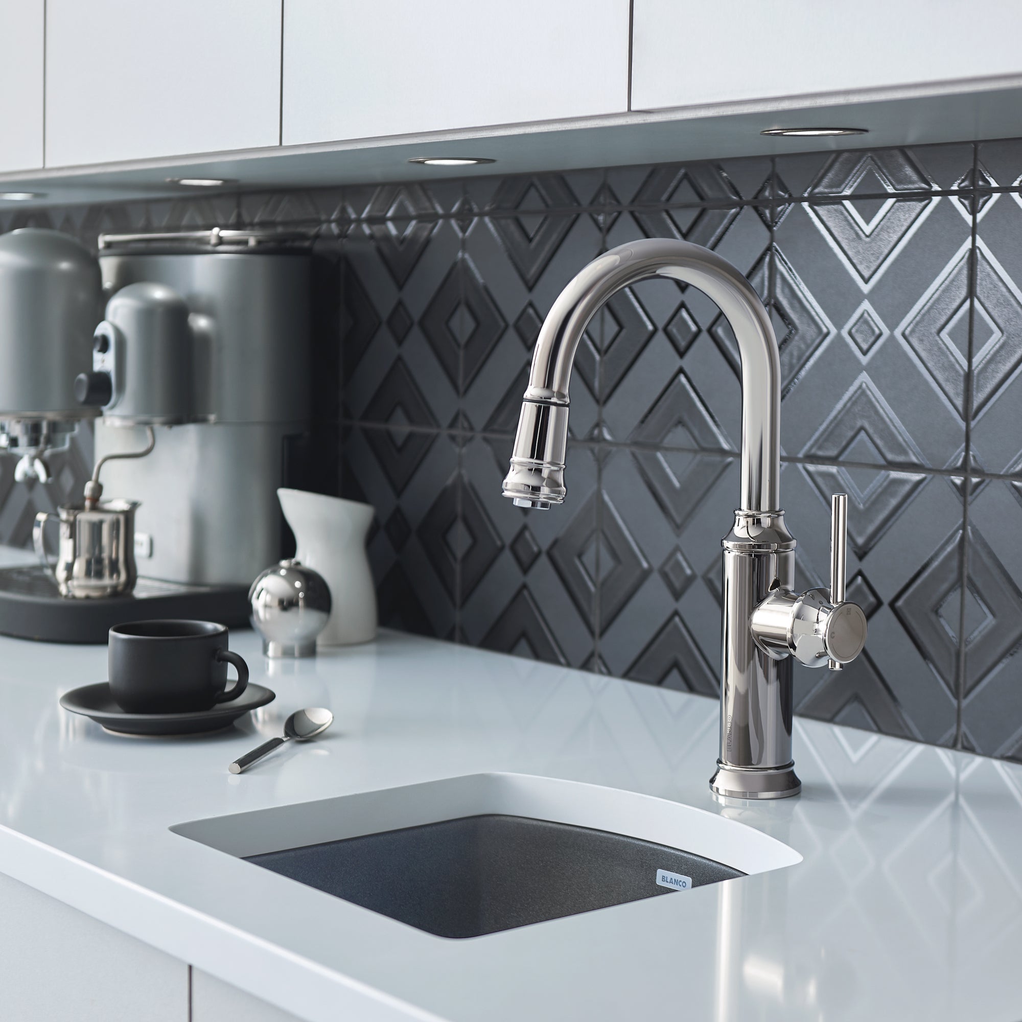 Blanco 401663- DIAMOND Mini Bar/Prep Sink, SILGRANIT, Metallic Gray - FaucetExpress.ca