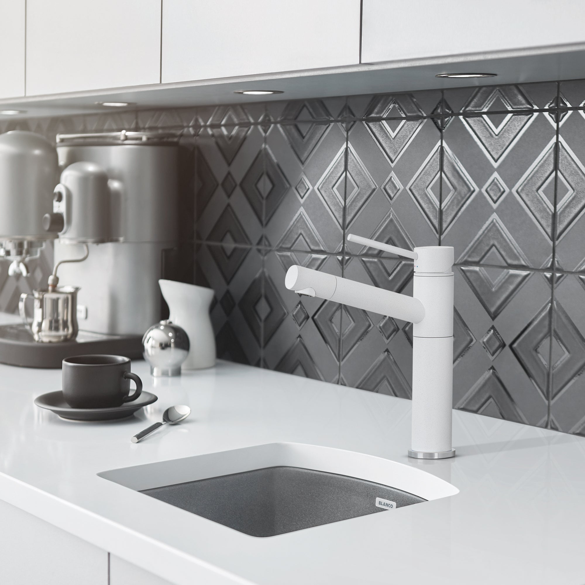 Blanco 401663- DIAMOND Mini Bar/Prep Sink, SILGRANIT, Metallic Gray - FaucetExpress.ca