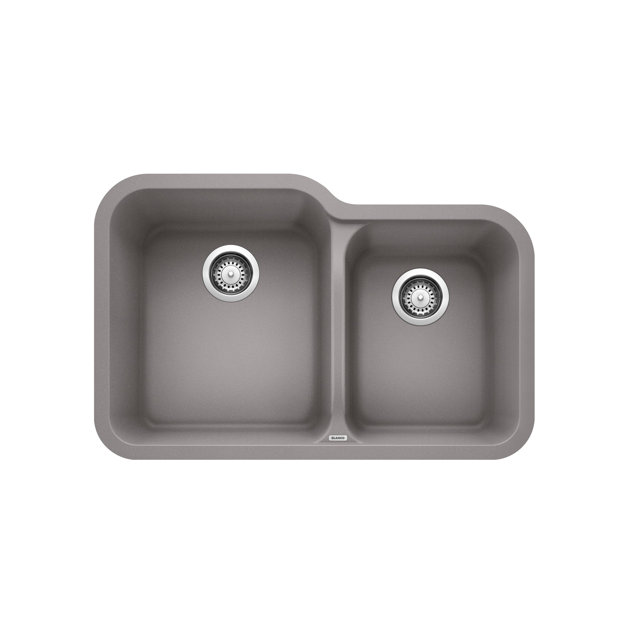 Blanco 401676- VISION U 1  Undermount Sink, SILGRANIT, Metallic Gray - FaucetExpress.ca