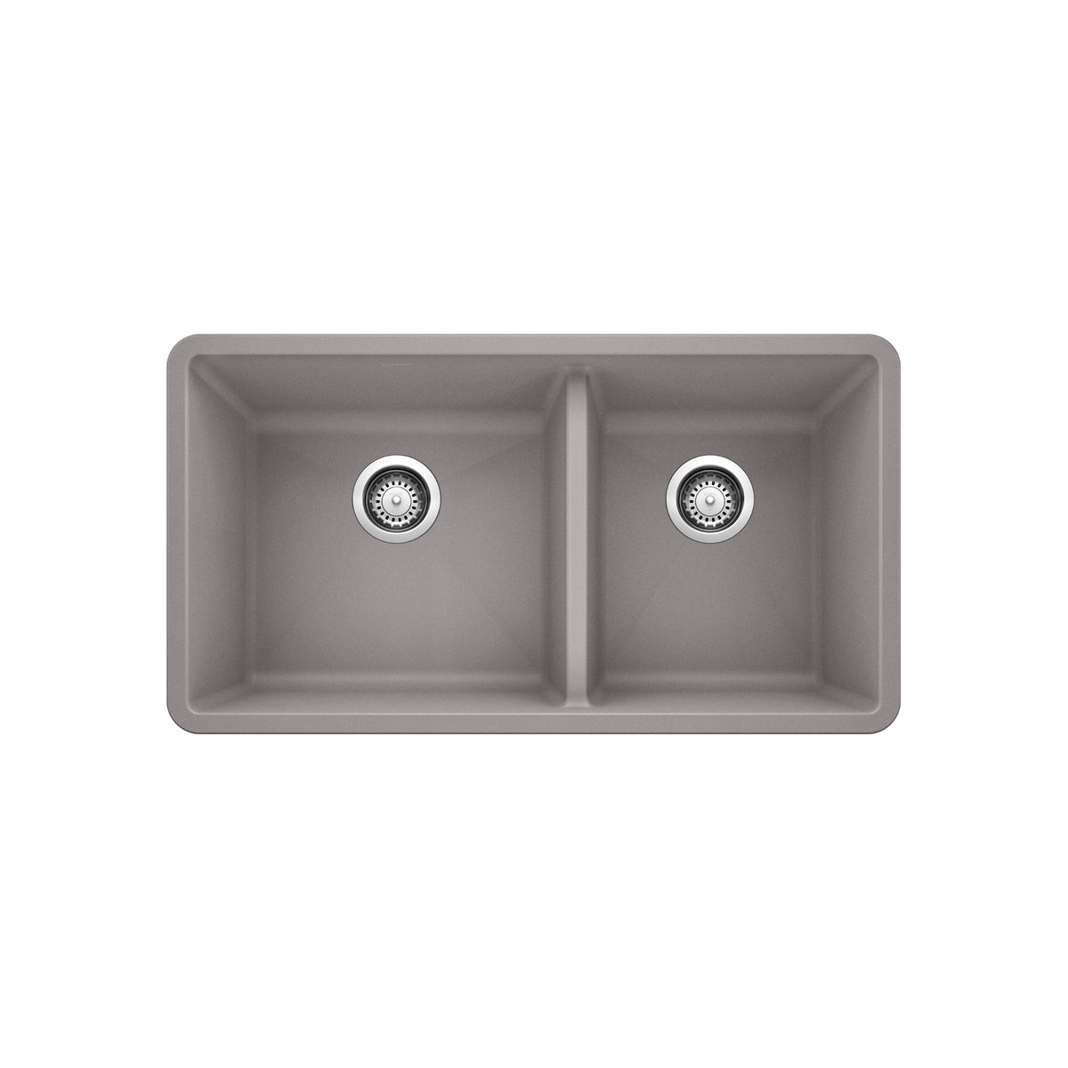 Blanco 401682- PRECIS U 1 ¾ Undermount, SILGRANIT®, Metallic Gray - FaucetExpress.ca