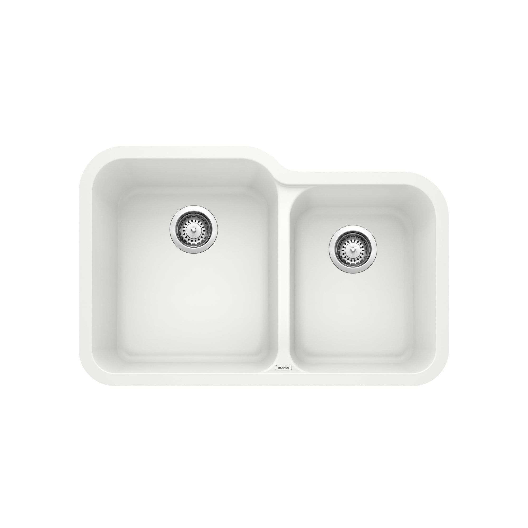 Blanco 402145- VISION U 1  Undermount Kitchen Sink, SILGRANIT, White - FaucetExpress.ca