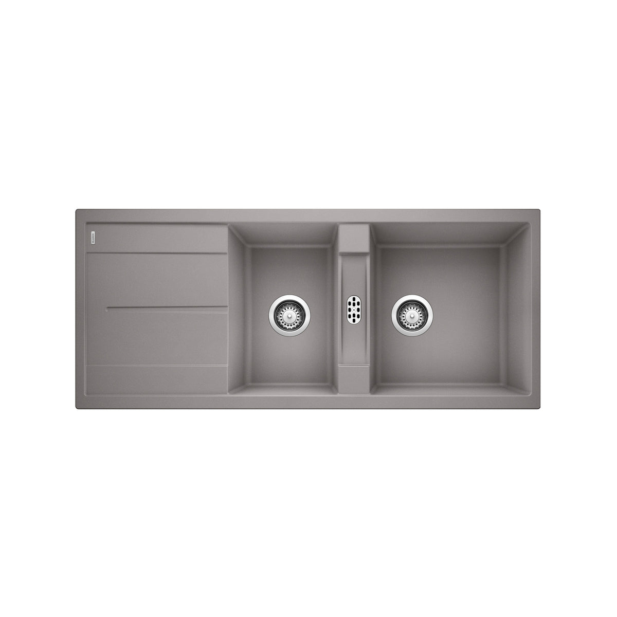Blanco 402247- Metra 8 S, Double Bowl Drop-in Sink, Silgranit Metallic Gray - FaucetExpress.ca