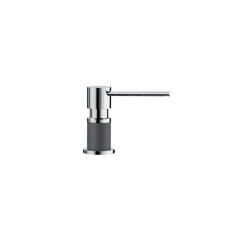 Blanco 402304- LATO soap dispenser, Chrome/Cinder - FaucetExpress.ca
