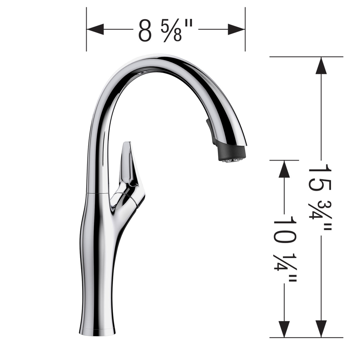 Blanco 442038- Artona Pull Down 1.5 Gpm, Chrome - FaucetExpress.ca