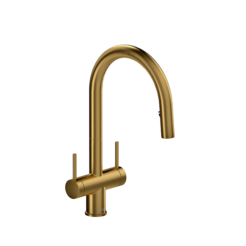 Riobel AZ801BG- Azure kitchen faucet with spray | FaucetExpress.ca