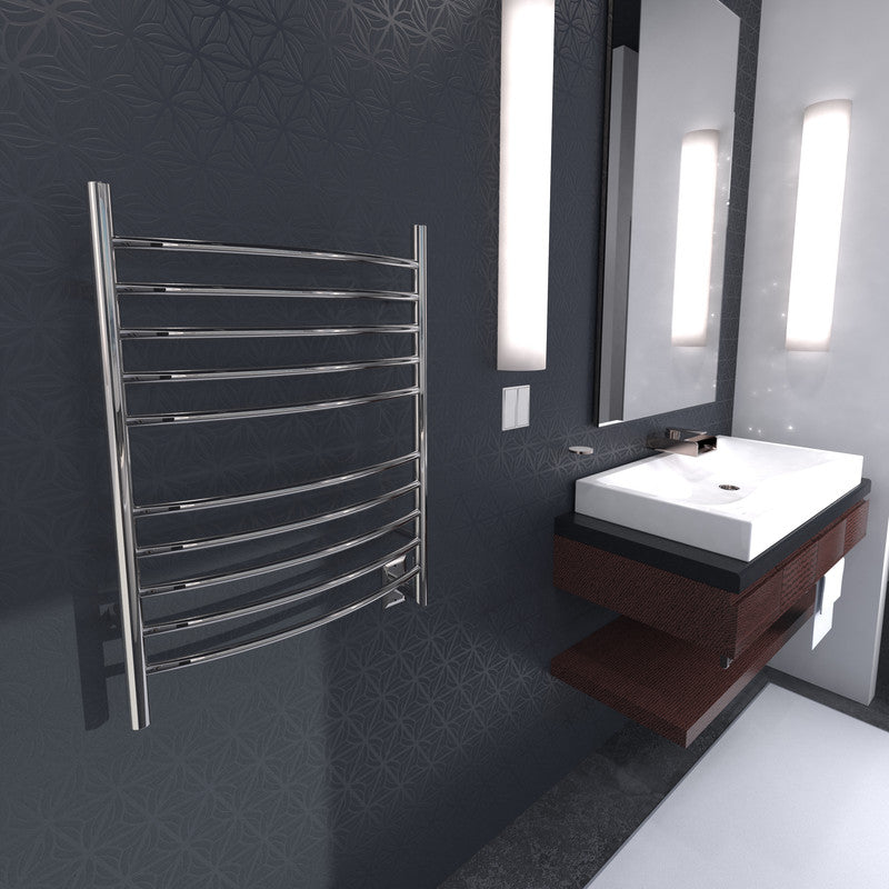Amba RWHL-CP- Radiant Large Hardwired Curved Jeeves Towel Warmer - FaucetExpress.ca