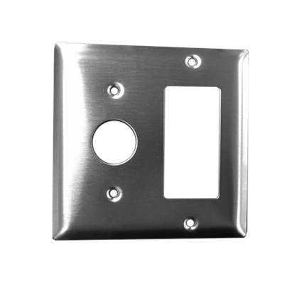 Amba AJ-DGP-B- Radiant Square Double Gang Plate | FaucetExpress.ca
