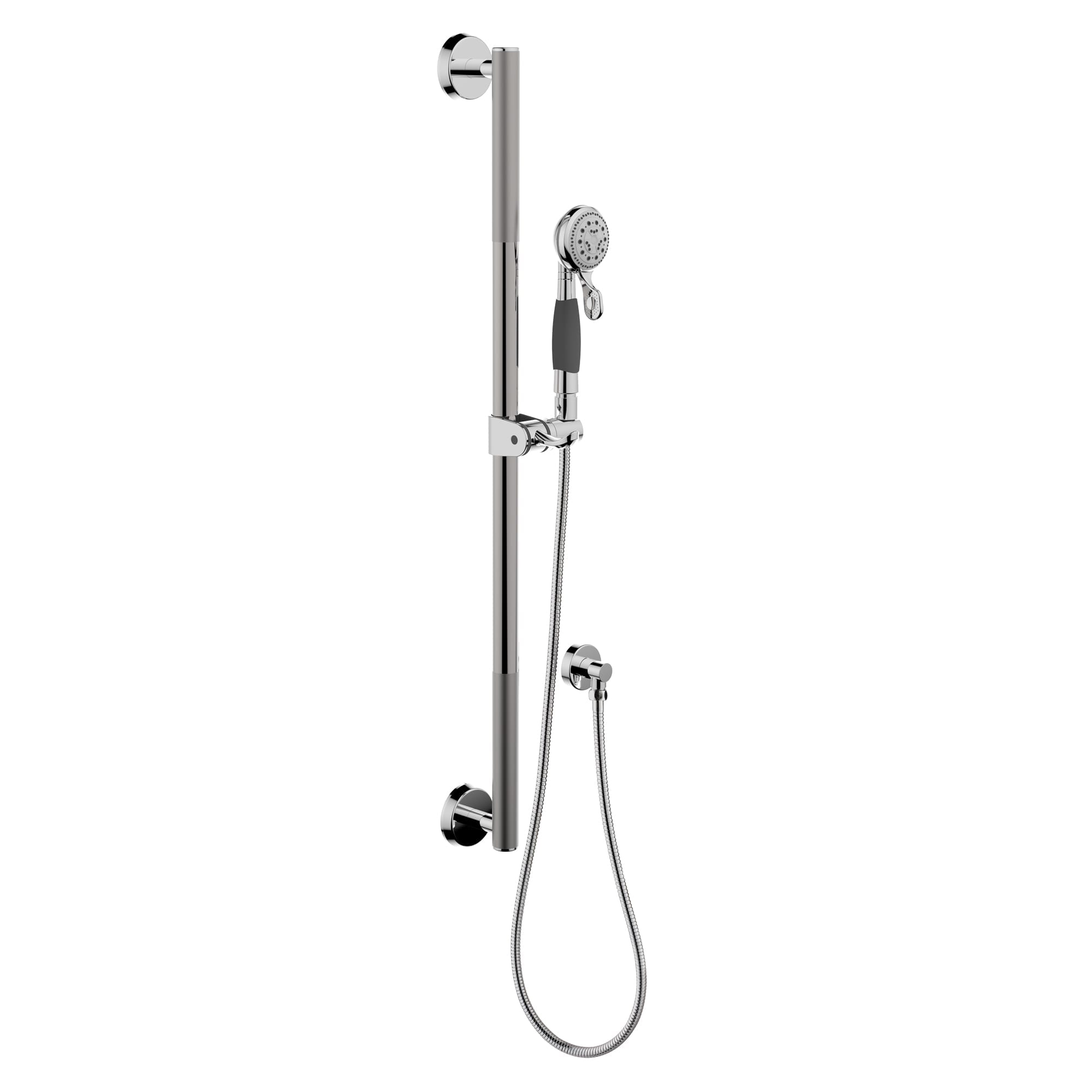 Bélanger B90-631- Ada Grab / Sliding Bar (Round), Multi-Function Hand Shower Kit With Water Supply Elbow And Flexible Hose