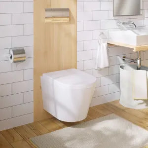 Icera C-5530.01- Vista Wallhung Toilet Bowl Euro EL White - FaucetExpress.ca