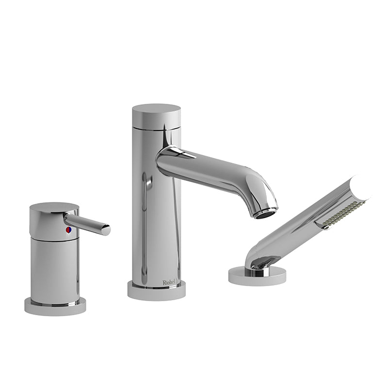 Riobel TCS16C- 3-piece Type P (pressure balance) deck-mount tub filler with hand shower trim | FaucetExpress.ca