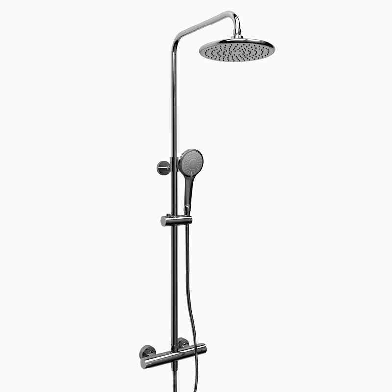 Riobel CSTM57C- Duo shower rail with Type T (thermostatic) ½" external bar | FaucetExpress.ca