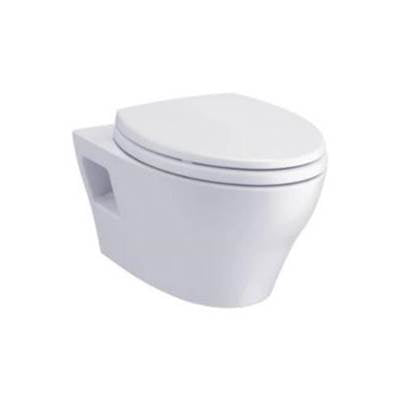 Toto CT428CFG#01- EP Wall-Hung Elongated Toilet Bowl with Skirted Design and Cefiontect, Cotton White - FaucetExpress.ca