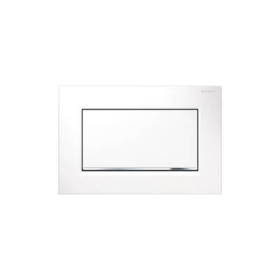 Geberit 115.893.JT.1- Geberit actuator plate Sigma30 for stop-and-go flush, screwable: white matt coated, easy-to-clean coated, bright chrome-plated - FaucetExpress.ca