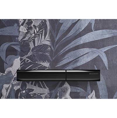 Geberit 115.671.00.2- Geberit actuator plate Sigma50 for dual flush, metal colour black chrome: black chrome, customised - FaucetExpress.ca