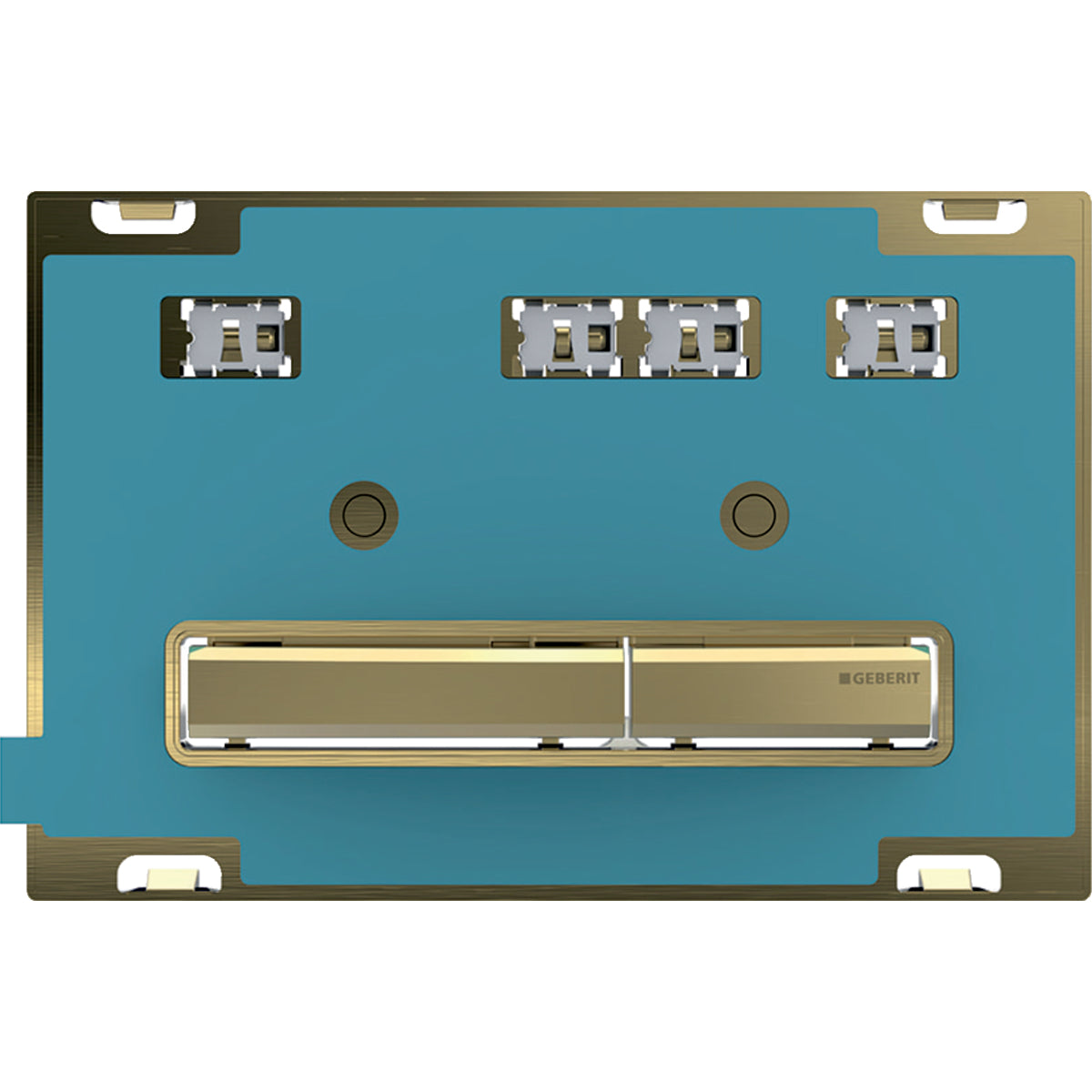 Geberit 115.672.00.2- Geberit actuator plate Sigma50 for dual flush, metal colour brass: brass, customised - FaucetExpress.ca