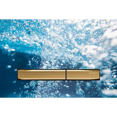 Geberit 115.672.00.2- Geberit actuator plate Sigma50 for dual flush, metal colour brass: brass, customised - FaucetExpress.ca