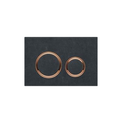 Geberit 115.650.JM.1- Geberit actuator plate Sigma21 for dual flush, metal colour red gold: red gold, Mustang slate - FaucetExpress.ca