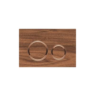 Geberit 115.650.JX.1- Geberit actuator plate Sigma21 for dual flush, metal colour red gold: red gold, black walnut - FaucetExpress.ca