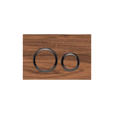 Geberit 115.651.JX.1- Geberit actuator plate Sigma21 for dual flush, metal colour black chrome: black chrome, black walnut - FaucetExpress.ca
