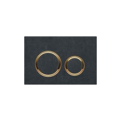 Geberit 115.652.JM.1- Geberit actuator plate Sigma21 for dual flush, metal colour brass: brass, Mustang slate - FaucetExpress.ca