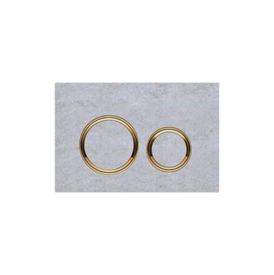 Geberit 115.652.JV.1- Geberit actuator plate Sigma21 for dual flush, metal colour brass: brass, concrete look - FaucetExpress.ca