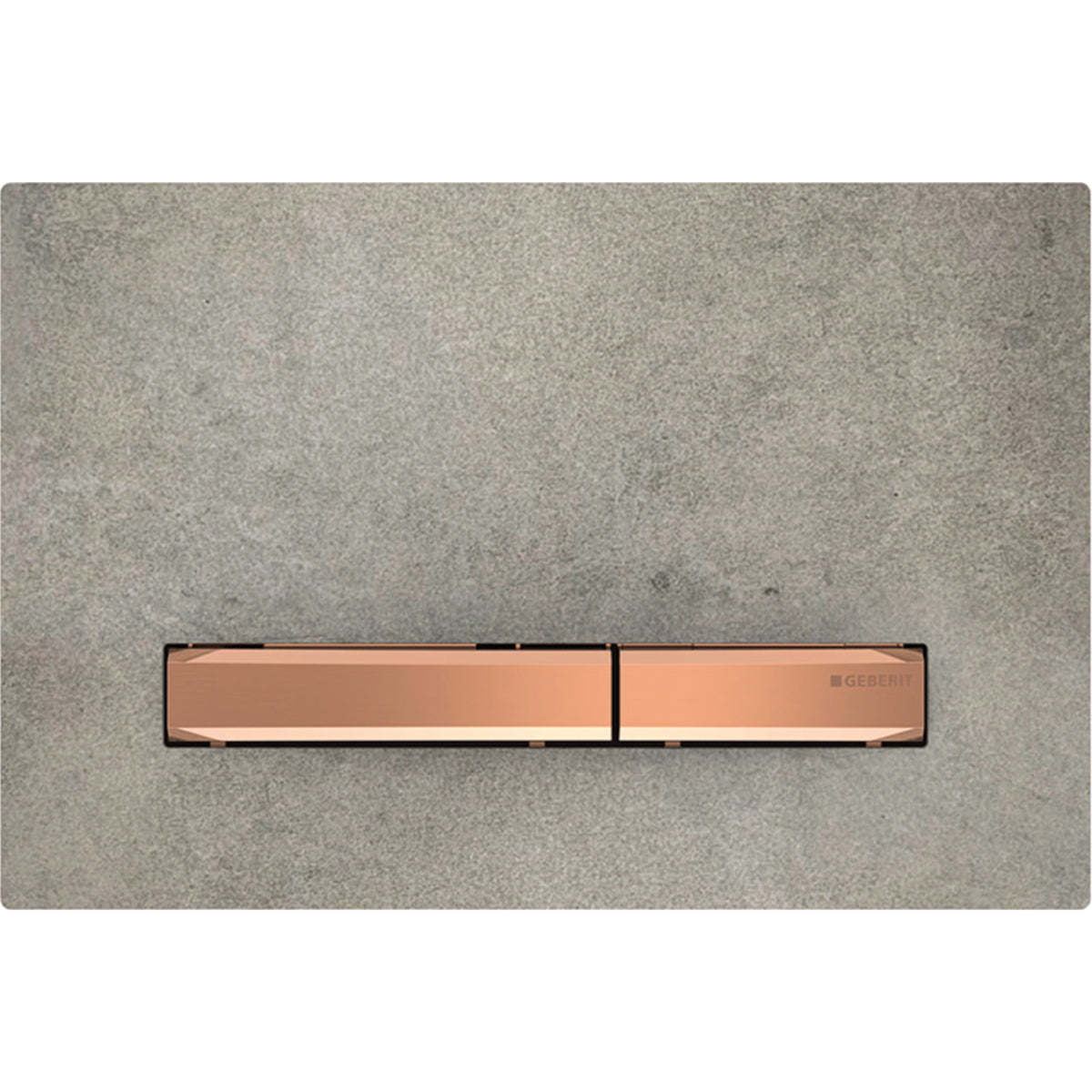 Geberit 115.670.JV.2- Geberit actuator plate Sigma50 for dual flush, metal colour red gold: red gold, concrete look - FaucetExpress.ca