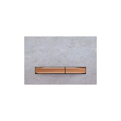 Geberit 115.670.JV.2- Geberit actuator plate Sigma50 for dual flush, metal colour red gold: red gold, concrete look - FaucetExpress.ca