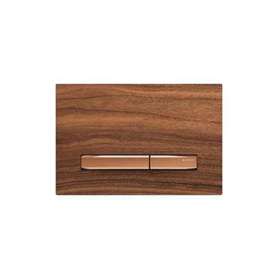 Geberit 115.670.JX.2- Geberit actuator plate Sigma50 for dual flush, metal colour red gold: red gold, black walnut - FaucetExpress.ca