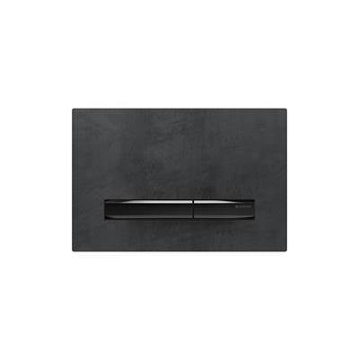 Geberit 115.671.JM.2- Geberit actuator plate Sigma50 for dual flush, metal colour black chrome: black chrome, Mustang slate - FaucetExpress.ca