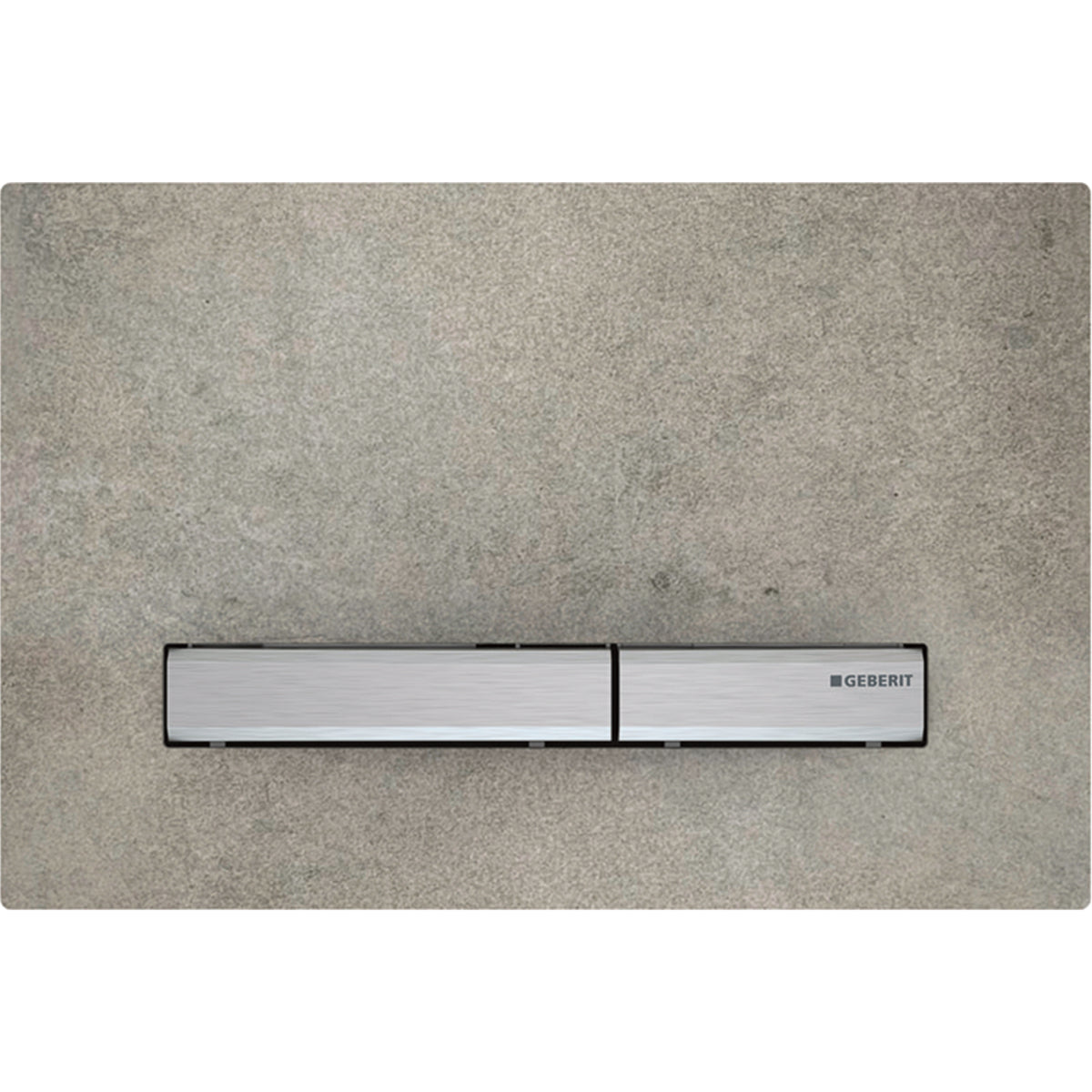 Geberit 115.788.JV.2- Geberit actuator plate Sigma50 for dual flush, metal colour chrome-plated: chrome-plated, concrete look - FaucetExpress.ca