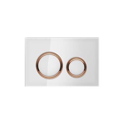 Geberit 115.650.SI.1- Geberit actuator plate Sigma21 for dual flush, metal colour red gold: red gold, white - FaucetExpress.ca