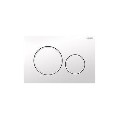 Geberit 115.882.11.1- Geberit actuator plate Sigma20 for dual flush: white, matt white - FaucetExpress.ca