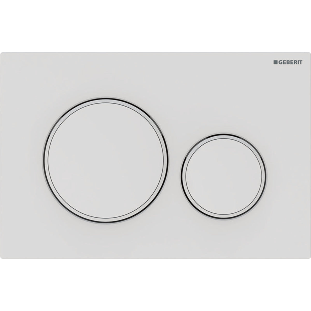 Geberit 115.882.01.1- Geberit actuator plate Sigma20 for dual flush: white matt coated, easy-to-clean coated, white - FaucetExpress.ca
