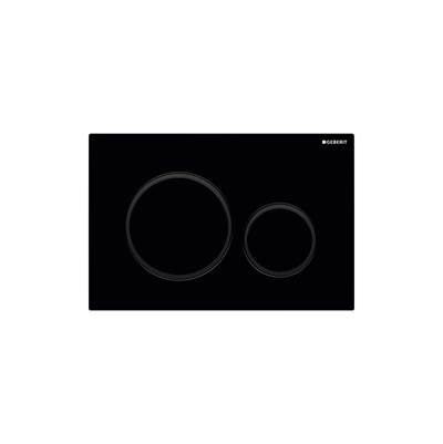 Geberit 115.882.DW.1- Geberit actuator plate Sigma20 for dual flush: black, matt black - FaucetExpress.ca