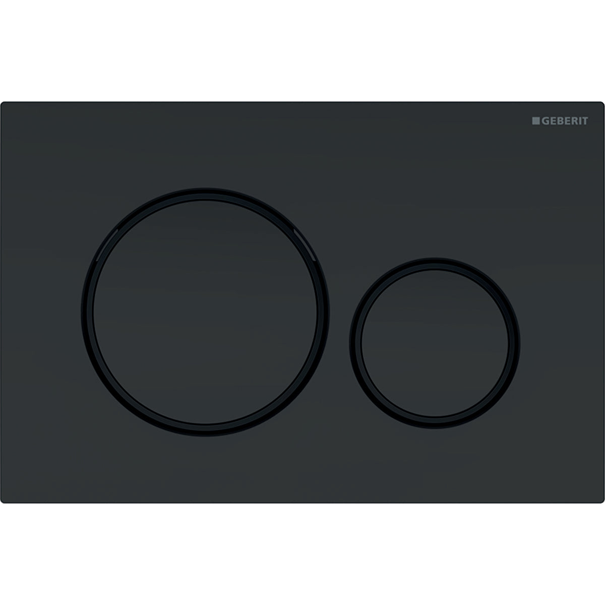 Geberit 115.882.16.1- Geberit actuator plate Sigma20 for dual flush: black matt coated, easy-to-clean coated, black - FaucetExpress.ca