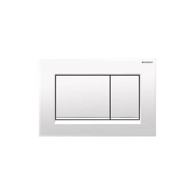 Geberit 115.883.11.1- Geberit actuator plate Sigma30 for dual flush: white, matt white - FaucetExpress.ca