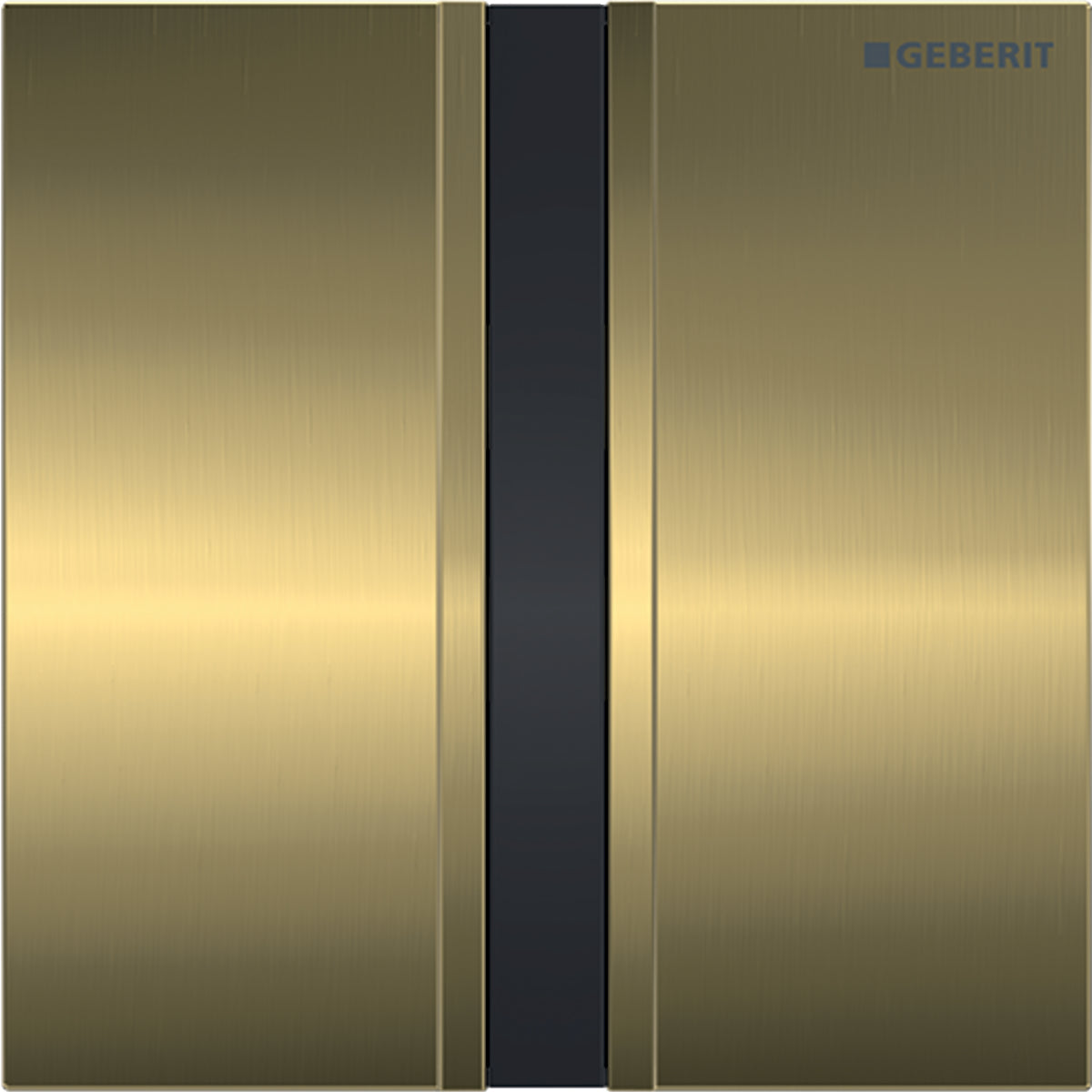 Geberit 116.026.QF.1- Geberit urinal flush control with electronic flush actuation, mains operation, cover plate type 50: brass / brushed, easy-to-clean coated - FaucetExpress.ca
