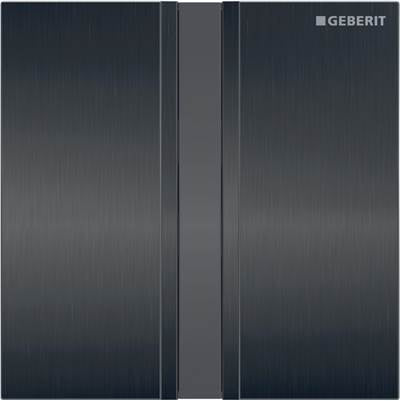 Geberit 241.926.QD.1- Geberit cover plate type 50: black chrome / brushed - FaucetExpress.ca