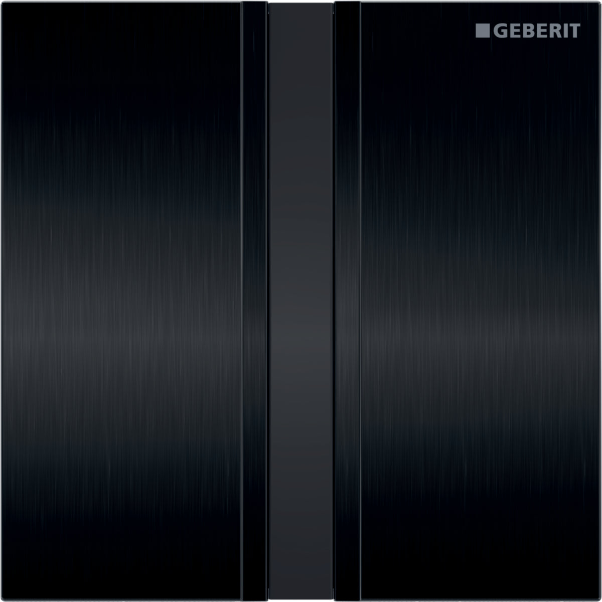Geberit 116.026.QD.1- Geberit urinal flush control with electronic flush actuation, mains operation, cover plate type 50: black chrome / brushed, easy-to-clean coated - FaucetExpress.ca