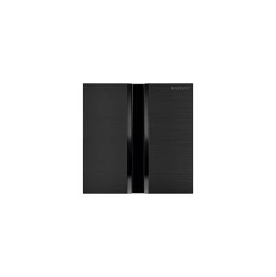 Geberit 116.026.QD.1- Geberit urinal flush control with electronic flush actuation, mains operation, cover plate type 50: black chrome / brushed, easy-to-clean coated - FaucetExpress.ca