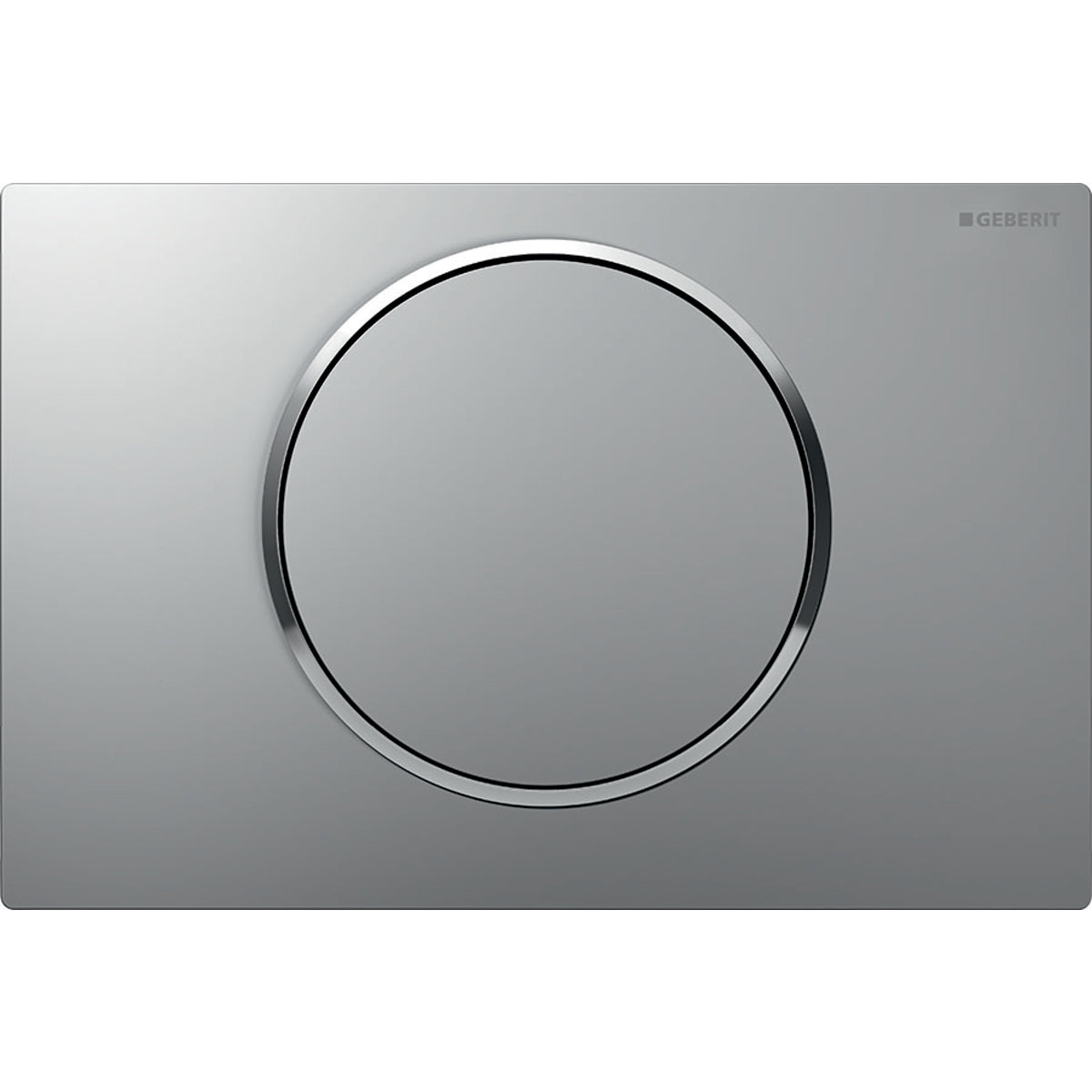 Geberit 115.758.JQ.5- Geberit actuator plate Sigma10 for stop-and-go flush: matt chrome-coated, easy-to-clean coated, bright chrome-plated - FaucetExpress.ca