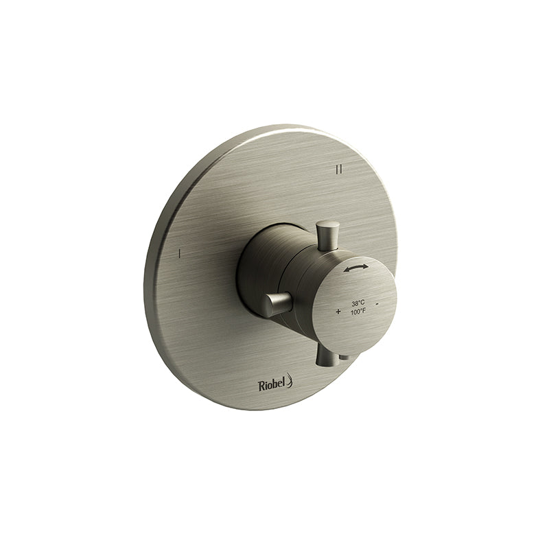 Riobel TEDTM47+BN- 3-way no share Type T/P (thermostatic/pressure balance) coaxial valve trim | FaucetExpress.ca
