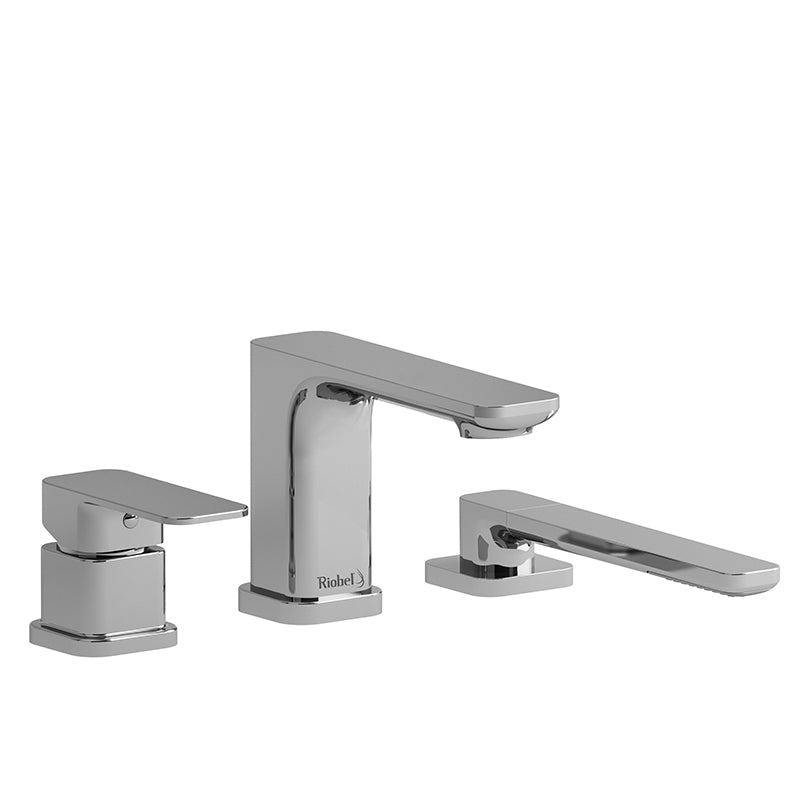 Riobel TEQ10BN- 3-piece deck-mount tub filler with hand shower trim | FaucetExpress.ca